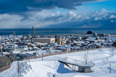 氷見市の雪景色 from 朝日山公園2020