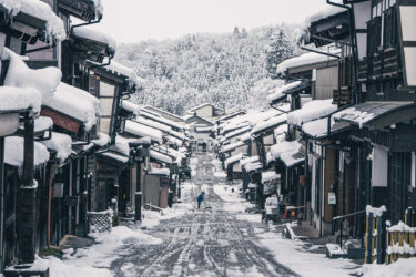 富山市越中八尾の雪景色2020