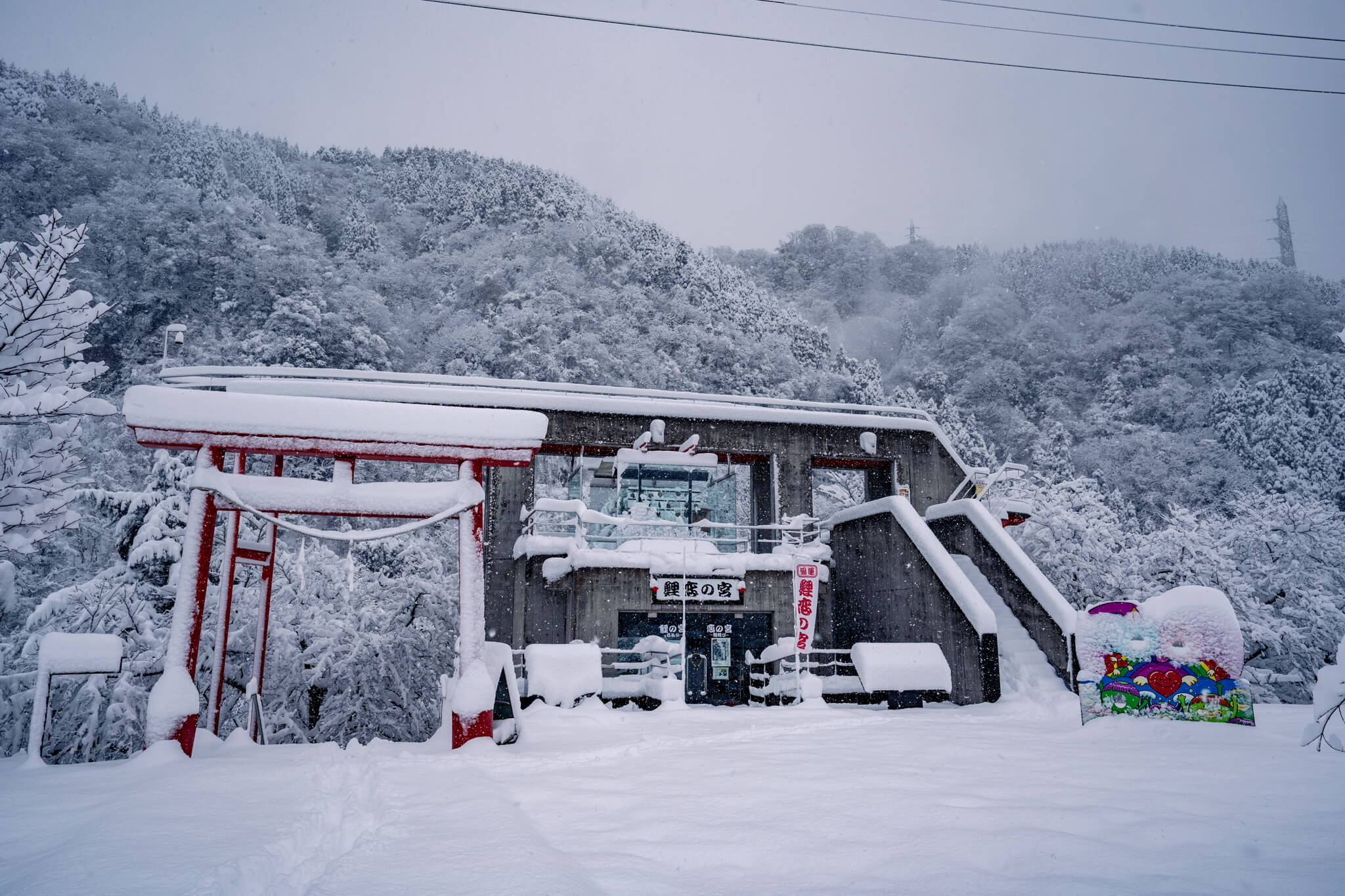写真 砺波市庄川水記念公園の雪景色 Vr 北陸