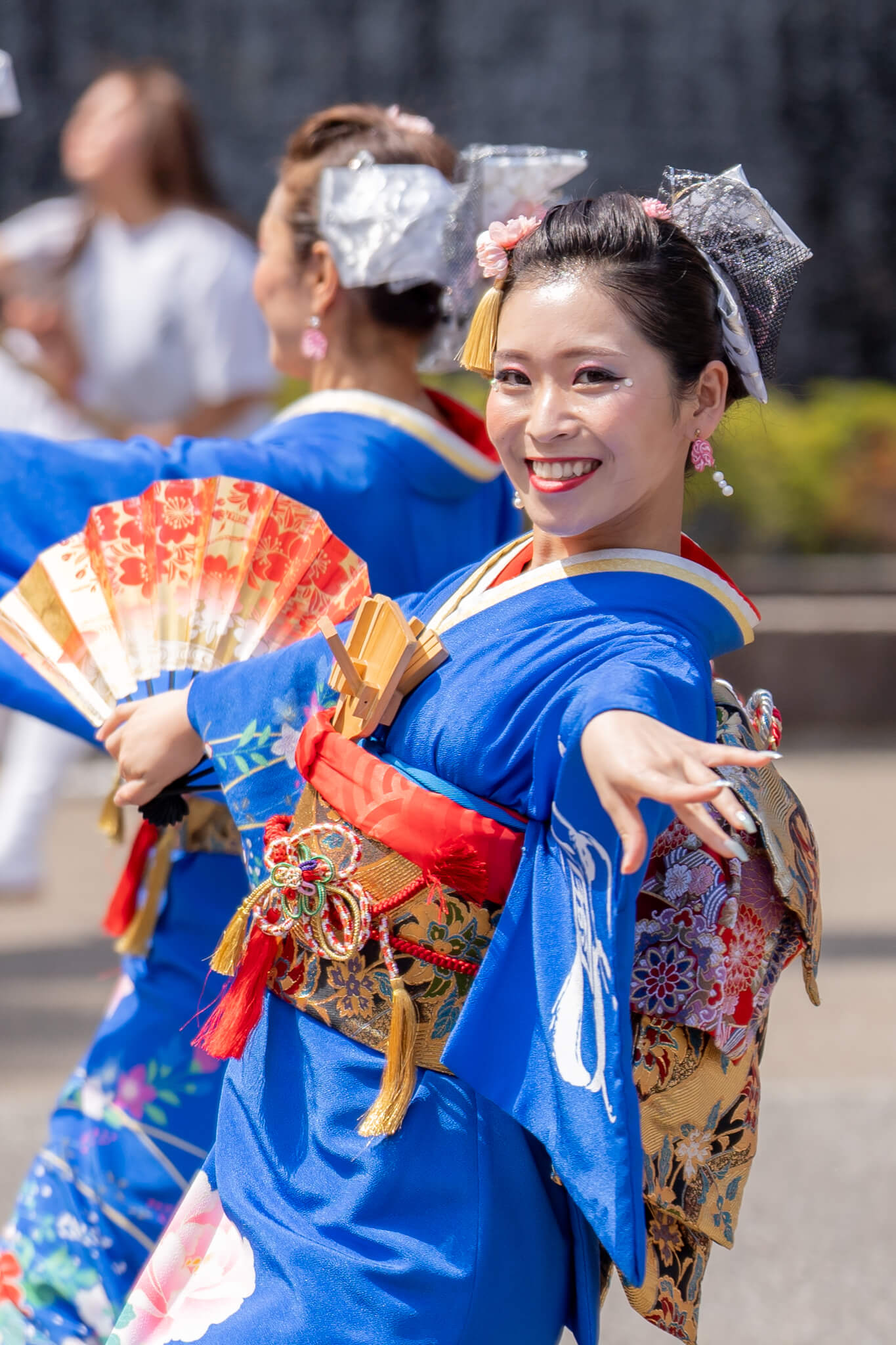 ゑり萬着物の作り帯紅葉水色付け帯京都