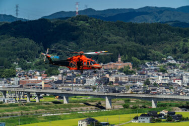 空撮風写真！小矢部ヘリコプター&防災・防犯フェスティバル（2023/8/26-27）