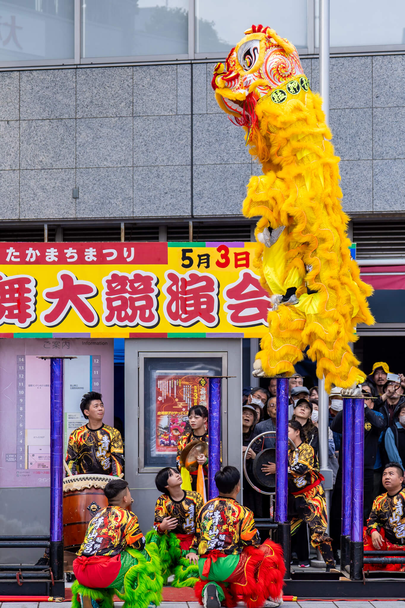 写真】たかまちまつり 第50回高岡獅子舞大競演会 台湾獅子の演舞（2025